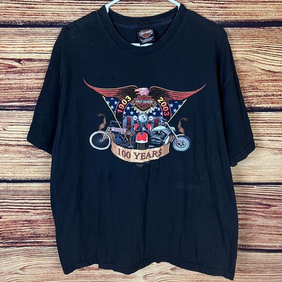 2003 Harley Davidson Motorcycles 100 Year Anniversary T-shirt - Picture 3 of 8